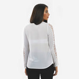 Copy of Lace Kisses Shift Top - White